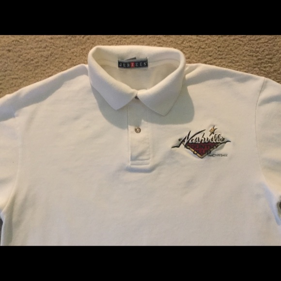 Jerzees Cotton Polo Shirt with Nashville Logo Sz M - Picture 2 of 5
